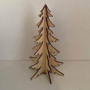 Wooden Christmas tree decor
